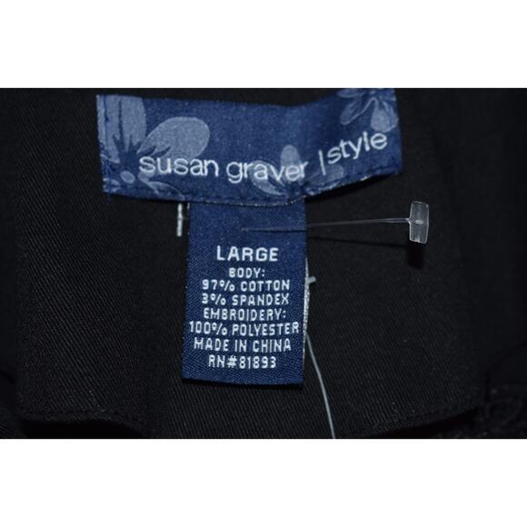 SUSAN GRAVER NEW $80 Stretch Twill Jacket w/ Cutout Detail & Solid‎ Shell Large - Picture 3 of 3